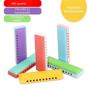 10‑lyukú szájharmonika KS1001C ABS fedéllel és rezin hanglyukakkal óvoda és általános iskolai zeneoktatáshoz