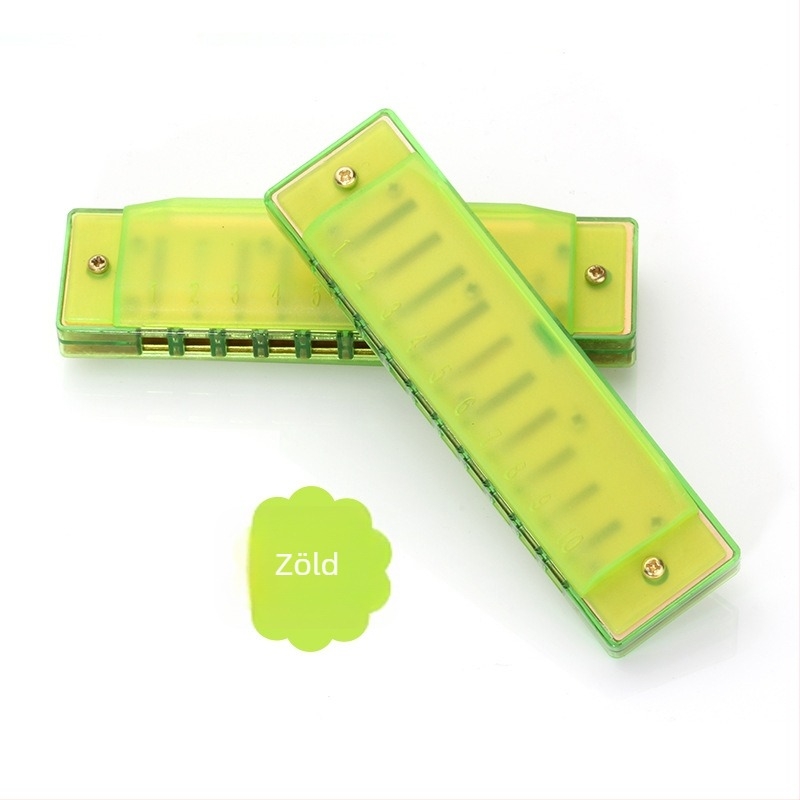 10‑lyukú szájharmonika KS1001C ABS fedéllel és rezin hanglyukakkal óvoda és általános iskolai zeneoktatáshoz