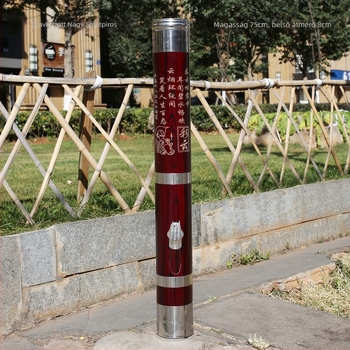 Nargile cső gravírozott hordóval, imitációs fa dizájn, rozsdamentes acél gyűrű