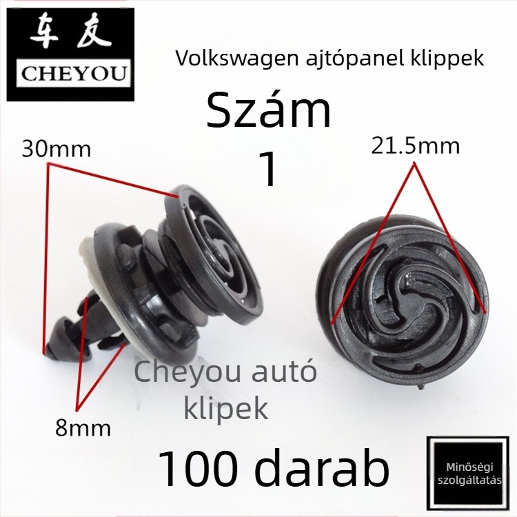 Autóipari trim klipek készlet, 201-es rozsdamentes acél, modell 1465, eredeti gyári támogatás