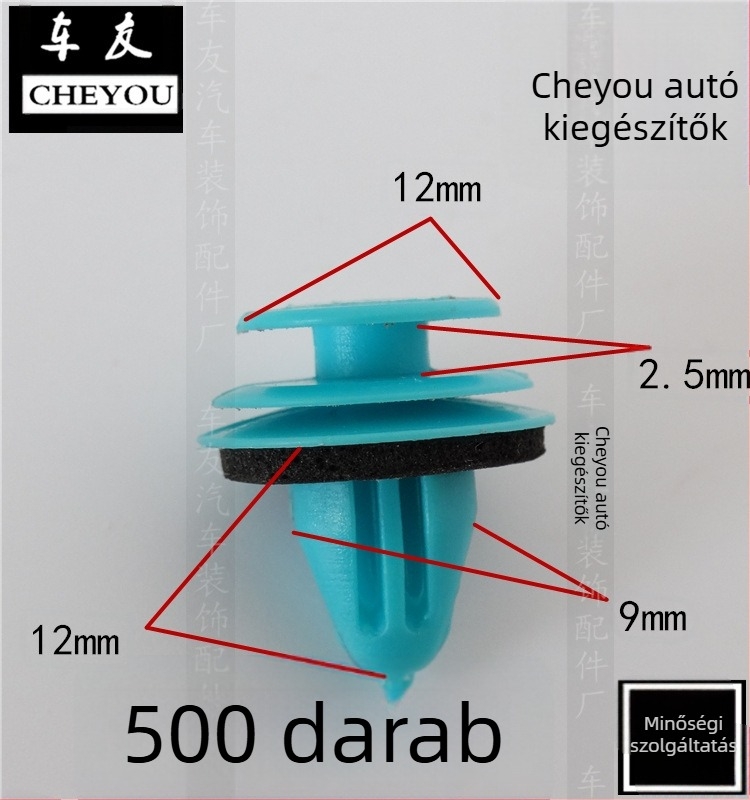 Autóipari trim klipek készlet, 201-es rozsdamentes acél, modell 1465, eredeti gyári támogatás