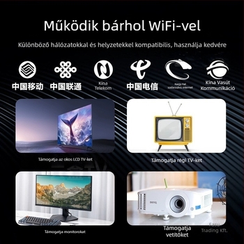 4K-s TV Box Wi‑Fi-vel, TF kártyahely, Bluetooth távirányító, 16GB tárhely