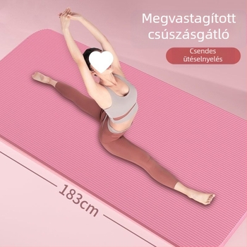 Jóga matrac TPE anyagból, 4,5 mm vastagság, vonalakkal a pózokhoz, csúszásmentes felület, ütéscsillapító kialakítás