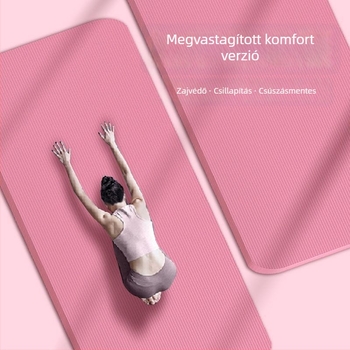 Jóga matrac TPE anyagból, 4,5 mm vastagság, vonalakkal a pózokhoz, csúszásmentes felület, ütéscsillapító kialakítás