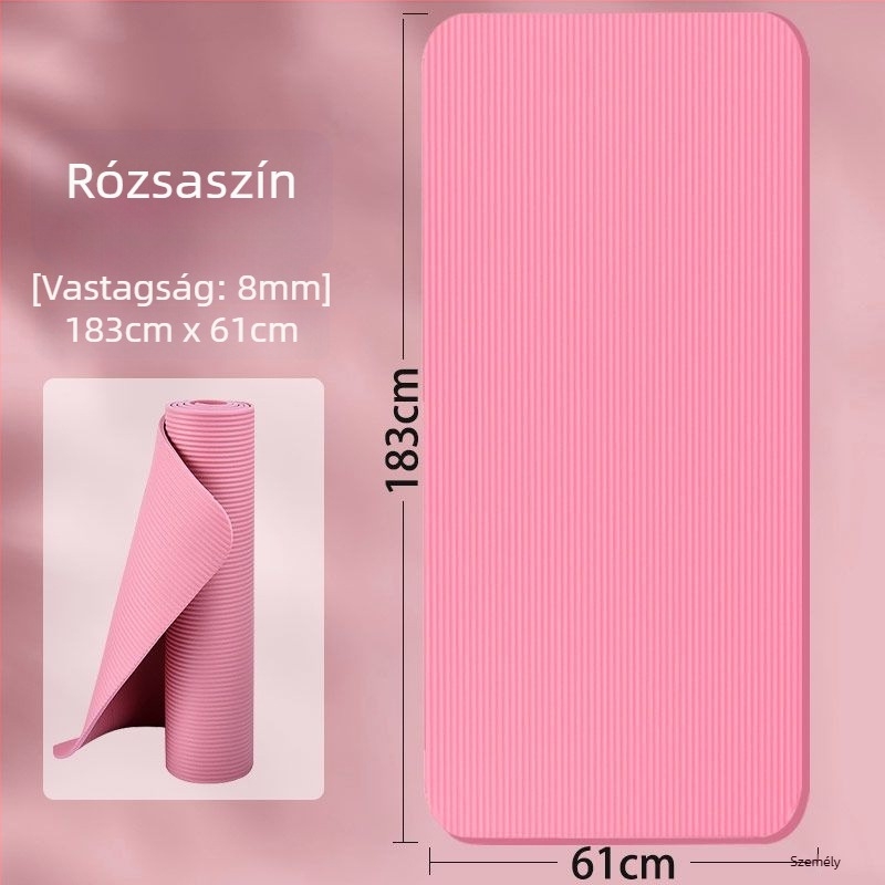 Jóga matrac TPE anyagból, 4,5 mm vastagság, vonalakkal a pózokhoz, csúszásmentes felület, ütéscsillapító kialakítás