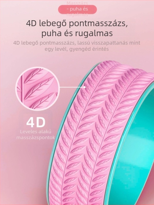 Nyitott hátú jóga kerék – hátba hajlításhoz, kezdőknek, jóga felszerelés, PP anyag, márka Shaking of the Ground