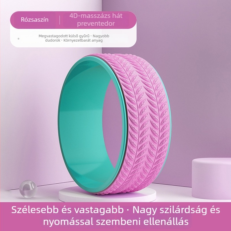 Nyitott hátú jóga kerék – hátba hajlításhoz, kezdőknek, jóga felszerelés, PP anyag, márka Shaking of the Ground