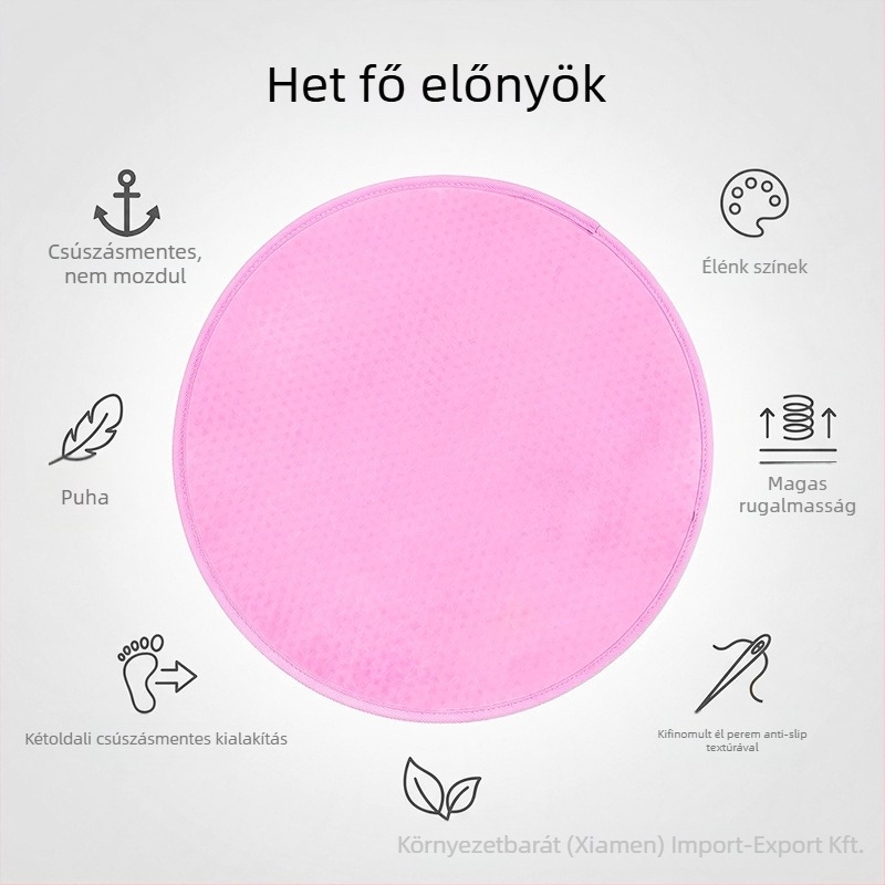 EVA ugrókötél matrac, csúszásmentes, csendes, kör alakú, 0.9 cm vastagság, 500 g tömeg, futáshoz és edzéshez