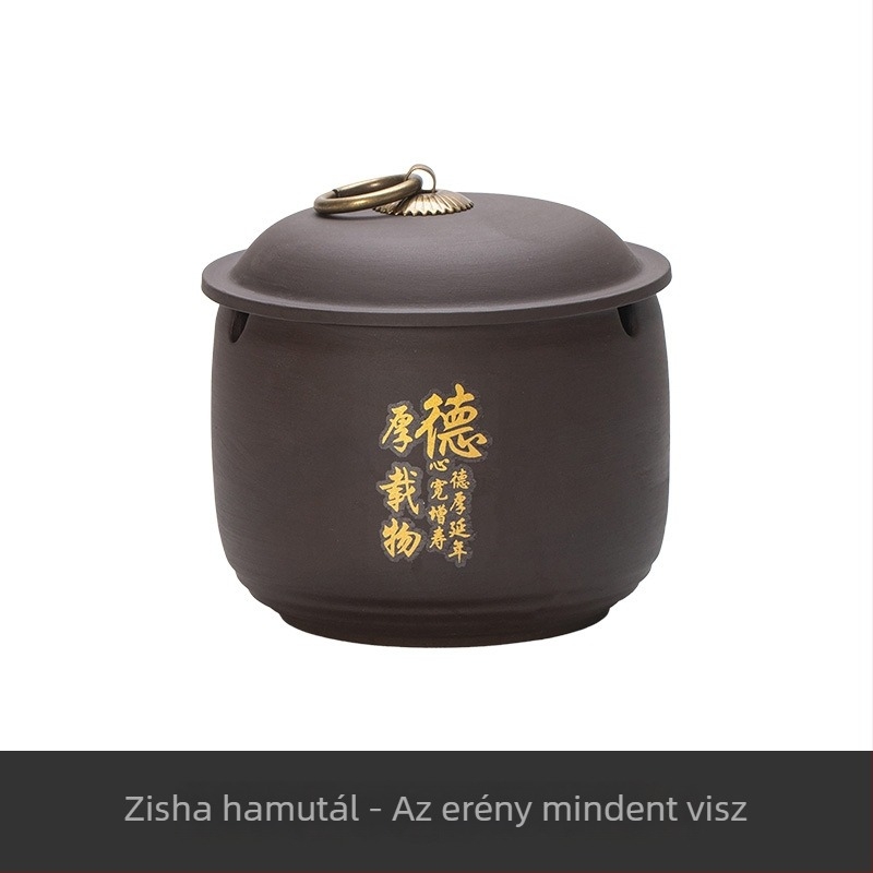 Hamutartó fedővel, szélálló, retro kínai stílusú kerámia, multifunkcionális