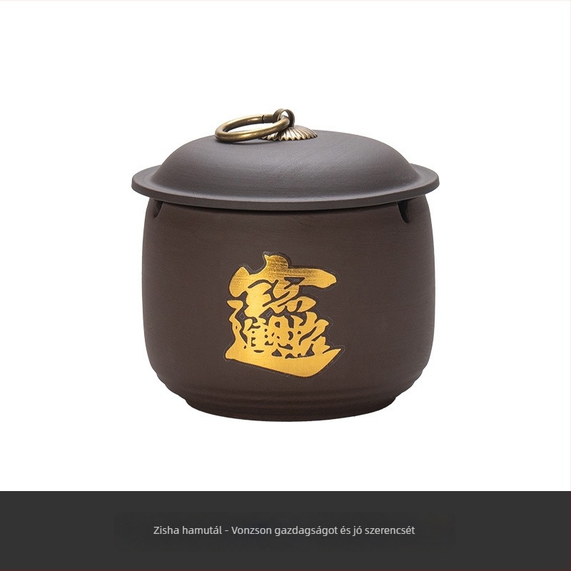 Hamutartó fedővel, szélálló, retro kínai stílusú kerámia, multifunkcionális