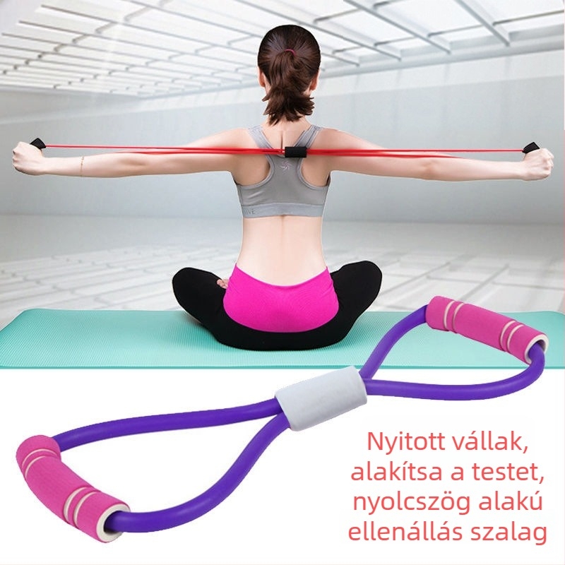 Jóga kötél és nyújtó heveder – latex jóga segédeszköz a Yoga Ring-től otthoni edzéshez és mozgáshoz