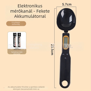 Spoon scale - mini elektromos konyhai mérleg, 500 g kapacitás, elektronikus mérés, akkumulátor/töltés