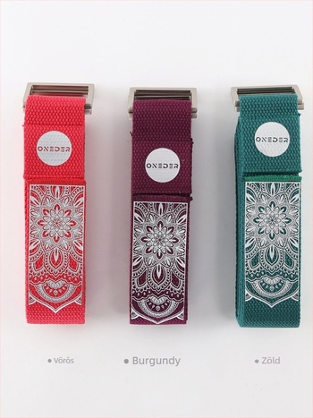 Jóga nyújtóöv, elasztikátlan, Oneder márka, 100% pamut, származás Dongguan, Guangdong, Iyengar és Pilates gyakorlataihoz