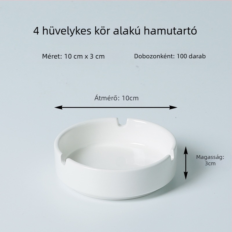 Kerámia hamutartó, kerek, Elephant Ceramic márka, nyomtatott logóval, minimalist és nemzeti trend stílusú, 100 darabos doboz.