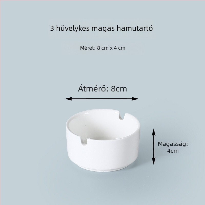 Kerámia hamutartó, kerek, Elephant Ceramic márka, nyomtatott logóval, minimalist és nemzeti trend stílusú, 100 darabos doboz.