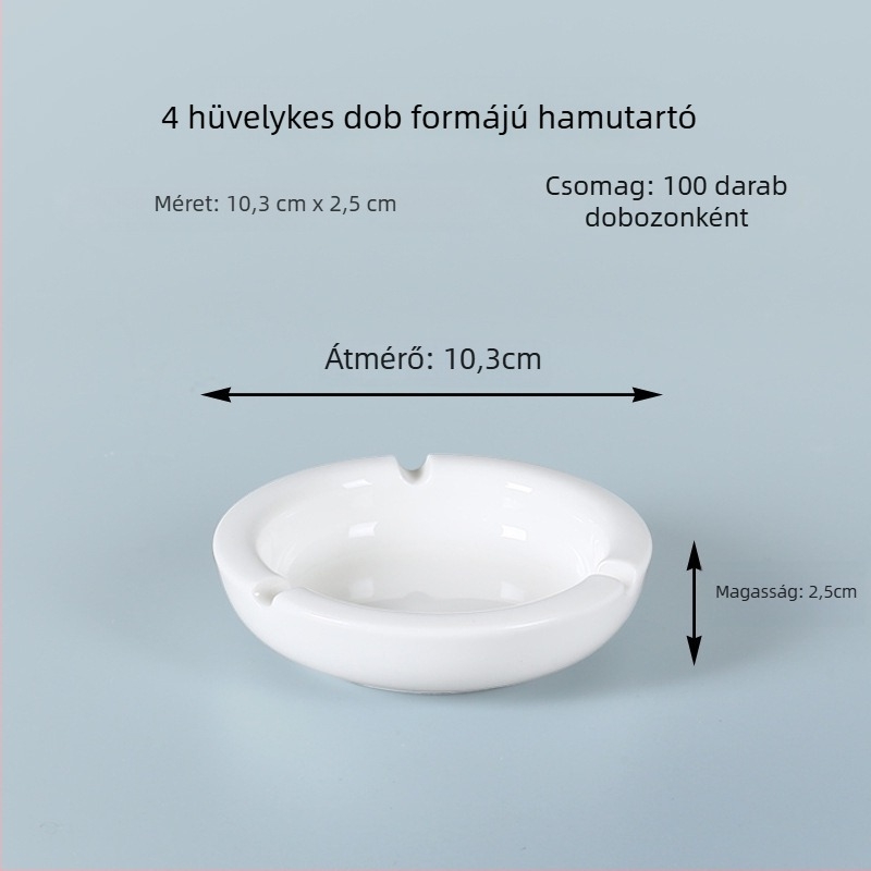 Kerámia hamutartó, kerek, Elephant Ceramic márka, nyomtatott logóval, minimalist és nemzeti trend stílusú, 100 darabos doboz.