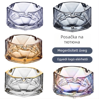 Geometriai üveg hamutál, hexagonális forma, újrahasználható, logó nyomtatás lehetséges, testreszabható, 36 darabos csomag