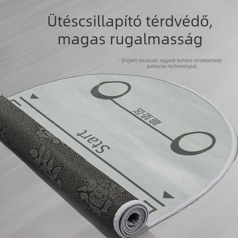Jóga matrac hasizom-kerék edzéshez térdelő párnával (Anyag: technikai bársony + szilikon aljzat; Vastagság: 6 mm; Kategória: Jóga matrac)