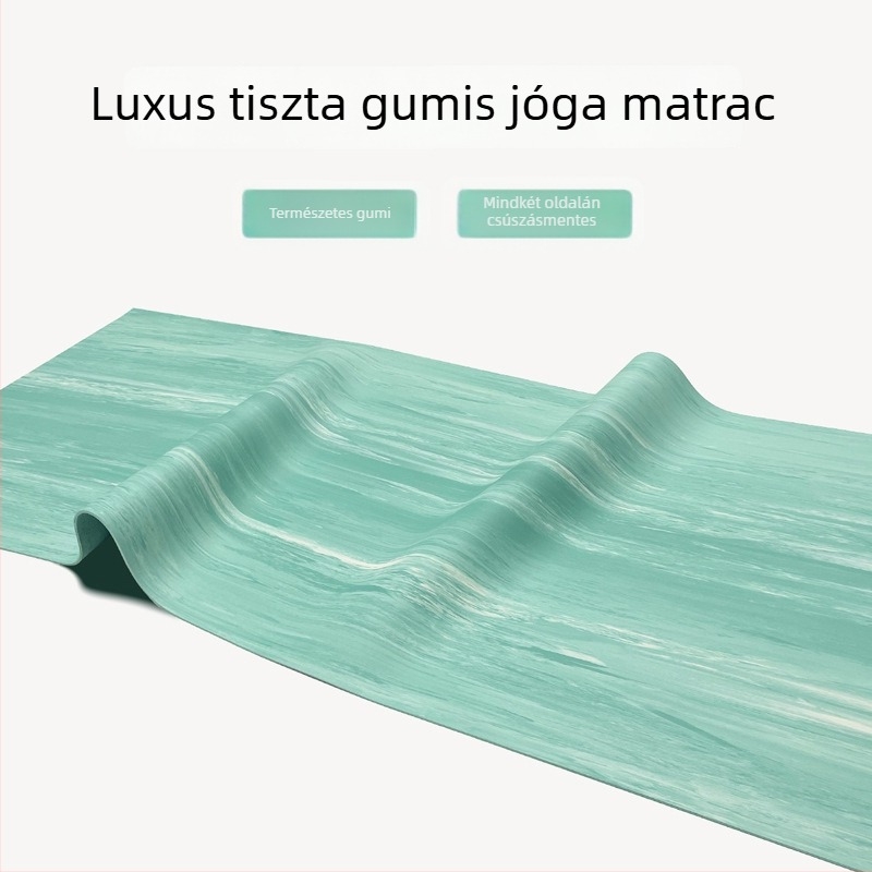 Természetes gumiból készült jóga matrac, csíkos mintázat, csúszásmentes, kopásálló (4 mm vastagság; 2,8 kg súly)