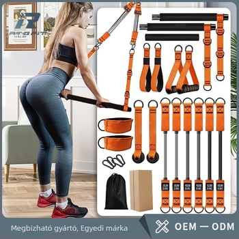 Pilates rúd és ellenállás szalag készlet otthoni edzéshez, TPE anyag, Modell DM36, Egész test edzés
