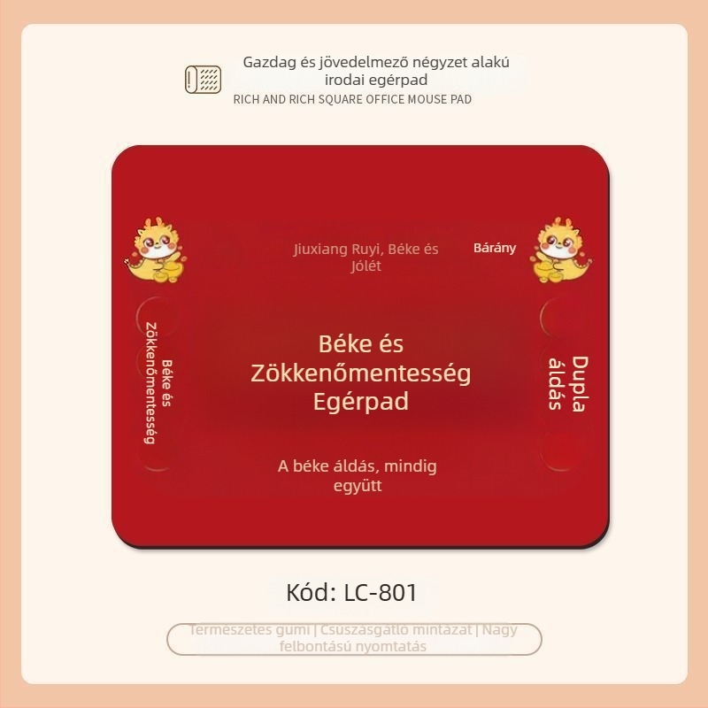 Iroda egérpad, kis méretű, természetes gumiból, egyoldalas, nyomtatott dizájn, számológép funkció, logó nyomtatása lehetséges, megerősített él