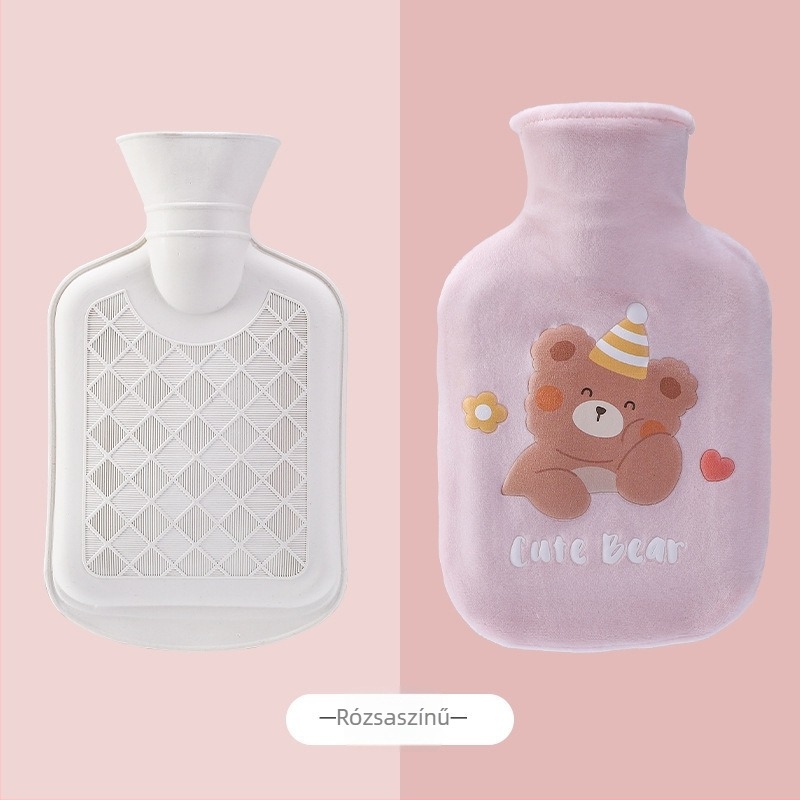 Vízfeltöltésű melegítő palack hasi használatra, kapacitás 350 ml, fűtés víz befecskendezésével, csomagolás súlya 50, doboz 50 darab