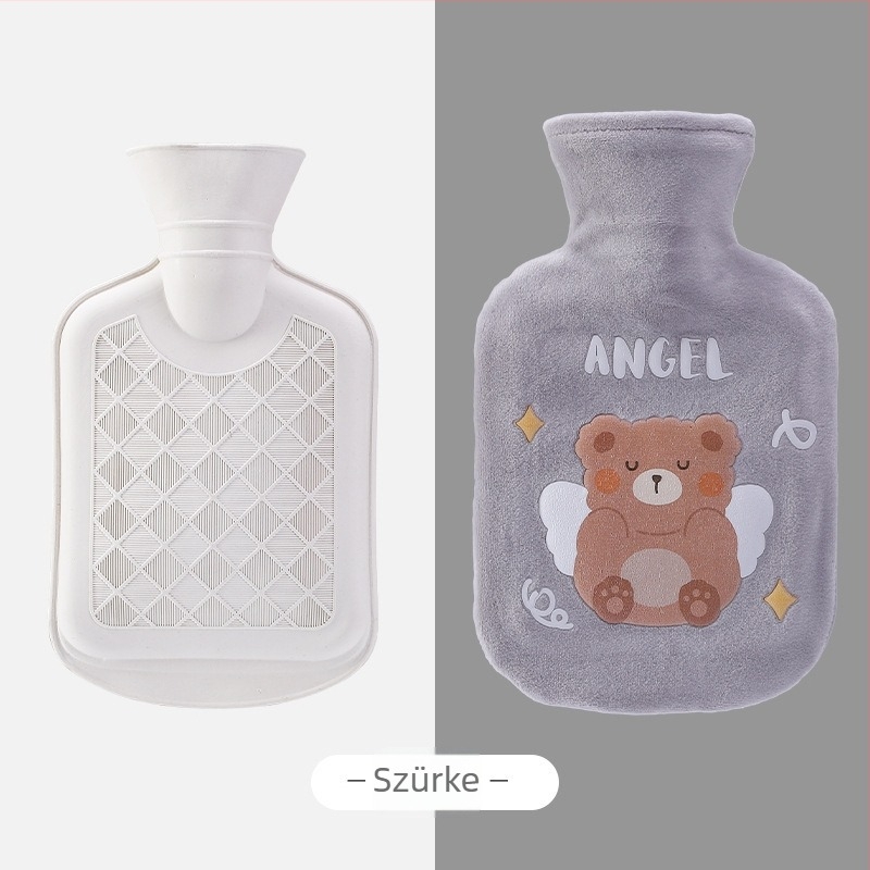 Vízfeltöltésű melegítő palack hasi használatra, kapacitás 350 ml, fűtés víz befecskendezésével, csomagolás súlya 50, doboz 50 darab