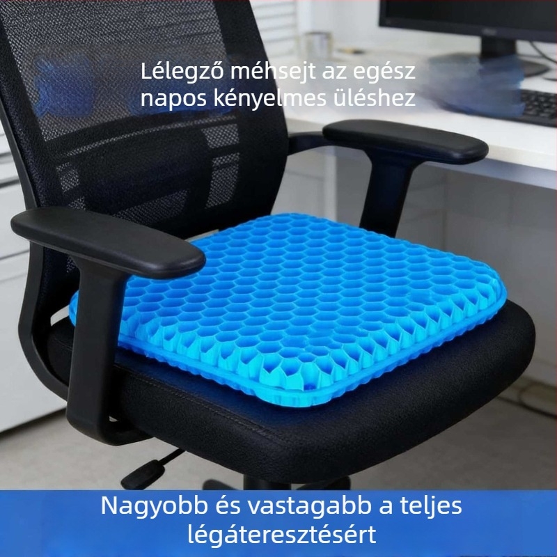 Méhsejt mintázatú hűtő ülőpárna autóhoz, irodába és otthonra — PVC anyag, vízzel töltött, egyrészes kialakítás, 2024 nyári kiadás, testreszabás elérhető