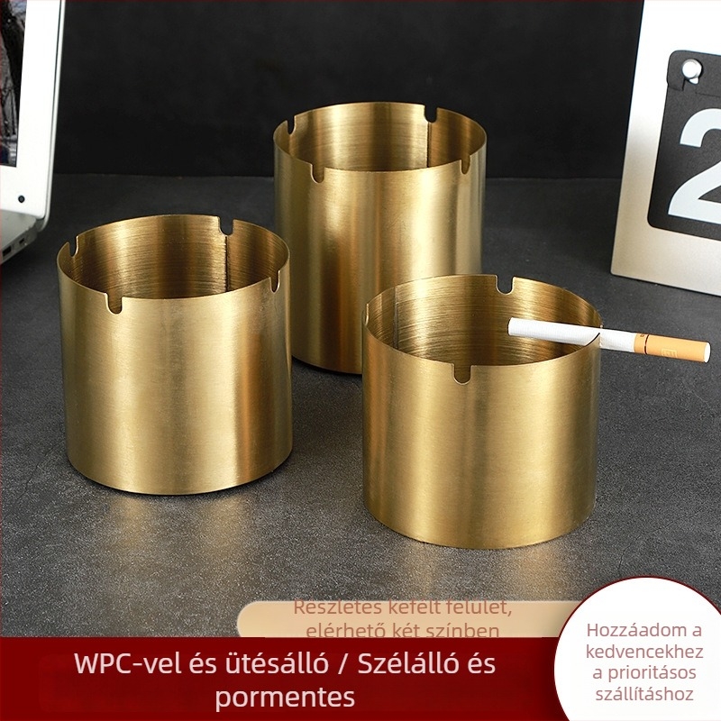 Rozsdamentes acél hamutál, stílus Light Luxury, logó nyomtatás és testreszabás, csomagolás 100 darab