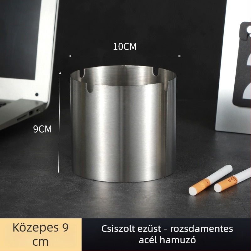 Rozsdamentes acél hamutál, stílus Light Luxury, logó nyomtatás és testreszabás, csomagolás 100 darab