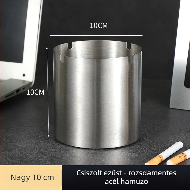 Rozsdamentes acél hamutál, stílus Light Luxury, logó nyomtatás és testreszabás, csomagolás 100 darab
