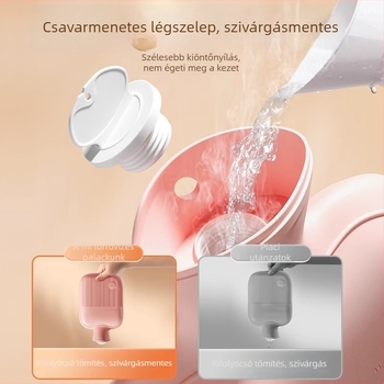 Ősi stílusú, nagy, vastag melegvíz-palack, robbanásbiztos, téli napokra, ágymelegítésre, kézmelegítésre, menstruációs fájdalom enyhítésére