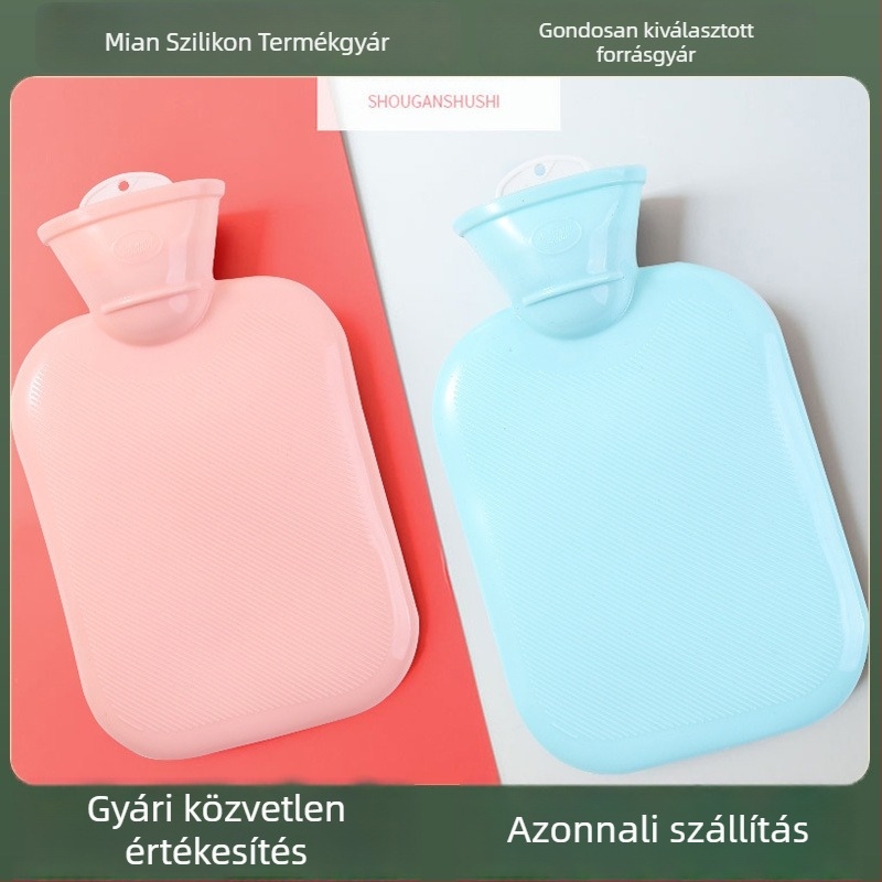 Ősi stílusú, nagy, vastag melegvíz-palack, robbanásbiztos, téli napokra, ágymelegítésre, kézmelegítésre, menstruációs fájdalom enyhítésére