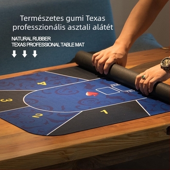 Texas Hold'em póker asztalra való csúszásmentes gumimatt, 400×900 mm