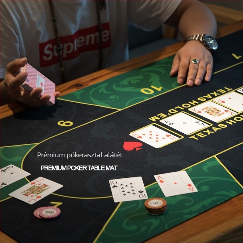 Texas Hold'em póker asztalra való csúszásmentes gumimatt, 400×900 mm