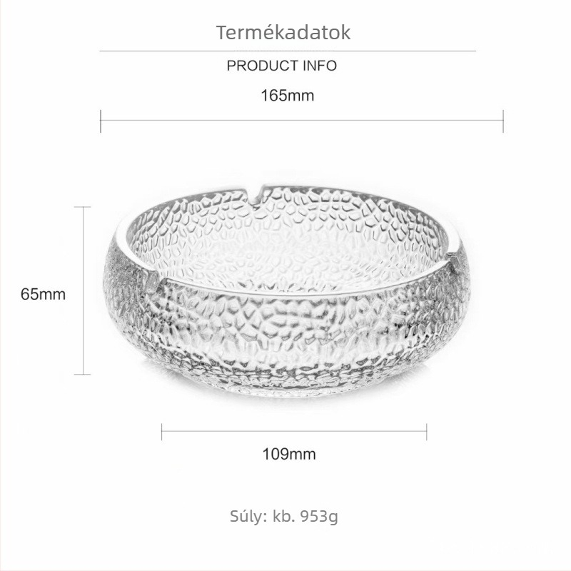 Edinger üveg hamutartó – prémium fényes luxus stílus a nappalihoz, irodához vagy szállodához; logónyomtatás elérhető; testreszabás; ajándékba is ideális új otthonhoz