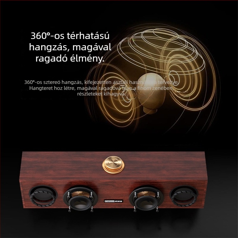 Otthoni használatra készült fa Bluetooth hangfal asztali számítógéphez vagy laptophoz, USB táplálású, kiváló hangzás