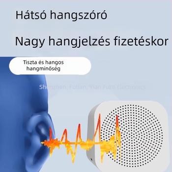 Fizetési kód hangszóró Bluetooth 5.0-val, frekvenciasáv 100 Hz–20 kHz, SNR ≥100 dB, IPX5 vízálló, beépített 800–1000 mAh akkumulátor
