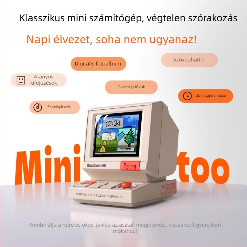Divoom Dot Sound Minitoo Retro Pixel Bluetooth Hangszóró - 5W, beépített akkumulátor, Bluetooth 5.3, 95Hz-20kHz, 10 m hatótáv