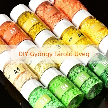 Puzzle Beans tárolóüveg – műanyag, DIY-képes, lapos puzzle, 14+ korosztály, kreatív játék
