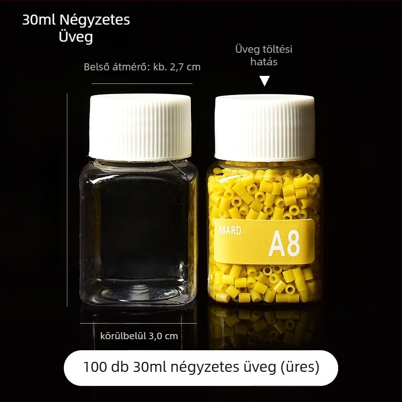 Puzzle Beans tárolóüveg – műanyag, DIY-képes, lapos puzzle, 14+ korosztály, kreatív játék
