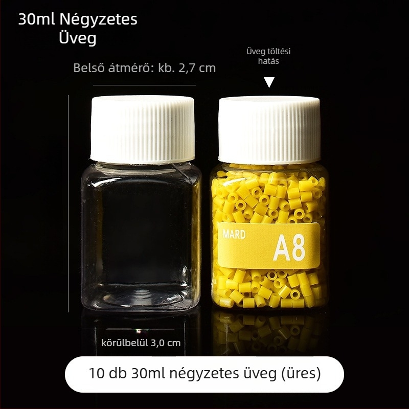 Puzzle Beans tárolóüveg – műanyag, DIY-képes, lapos puzzle, 14+ korosztály, kreatív játék