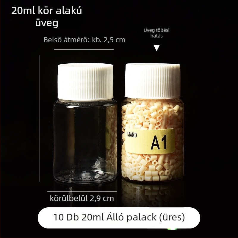 Puzzle Beans tárolóüveg – műanyag, DIY-képes, lapos puzzle, 14+ korosztály, kreatív játék
