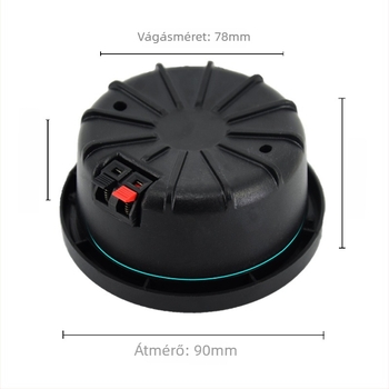 Passzív mennyezeti hangfal, két hornos, 150–15000 Hz, 15W, vezetékszorító csatlakozás