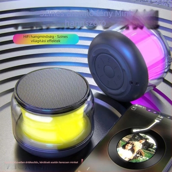 S100 mini Bluetooth hangszóró RGB világítással, Bluetooth 5.0, 100 Hz–20 kHz, 3W, SNR ≥70 dB, beépített akkumulátor