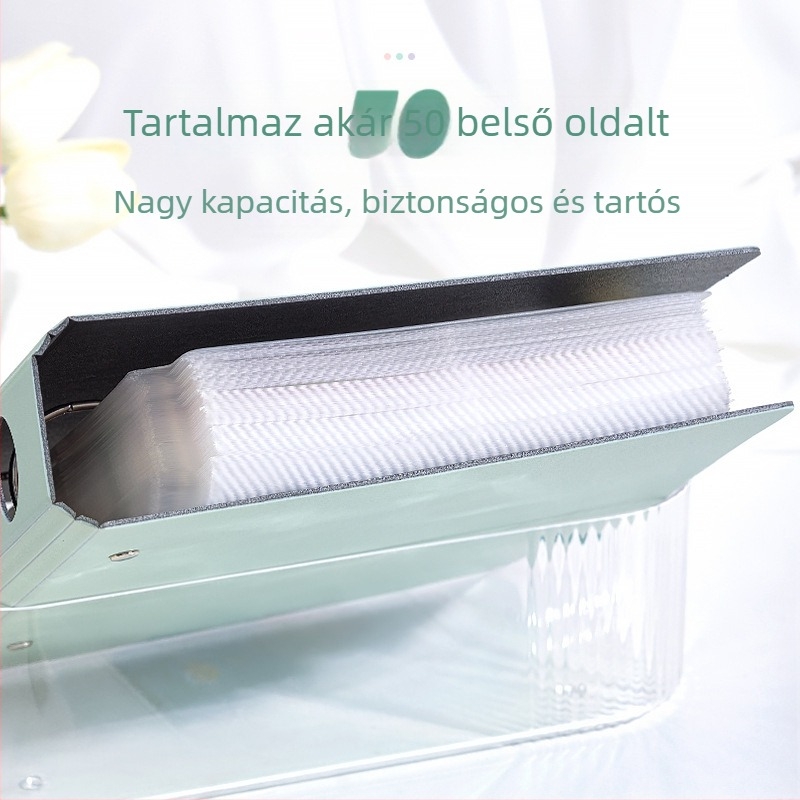 Four Seasons Csillagkártyák gyűjtemény fotóalbum, laza levelek kötés, PP borító, spirálkötés, 50 oldal