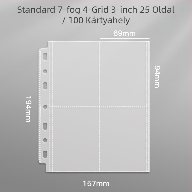 Four Seasons Csillagkártyák gyűjtemény fotóalbum, laza levelek kötés, PP borító, spirálkötés, 50 oldal