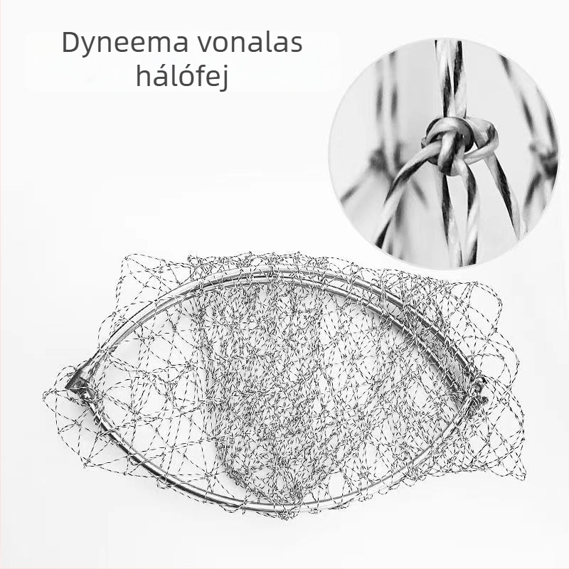 Horgász hálófej - Anyag: Hercules; Hálónyílás átmérője: 40–50 cm; Mélység: 50–60 cm; Nem zsugorodik