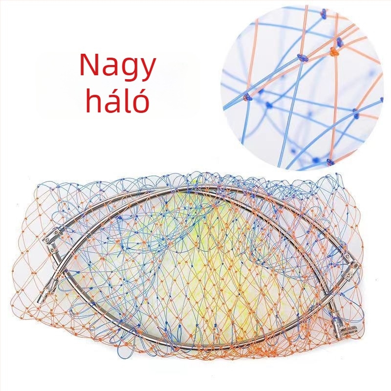 Horgász hálófej - Anyag: Hercules; Hálónyílás átmérője: 40–50 cm; Mélység: 50–60 cm; Nem zsugorodik