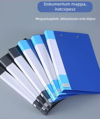 A4-es vastagított mappa dupla fogóval, dokumentumokhoz, dolgozatokhoz és archíváláshoz – multifunkcionális irodai kellék